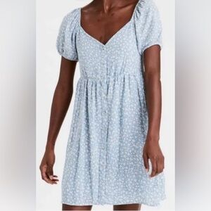 American Eagle Floral Button Up Babydoll Dress